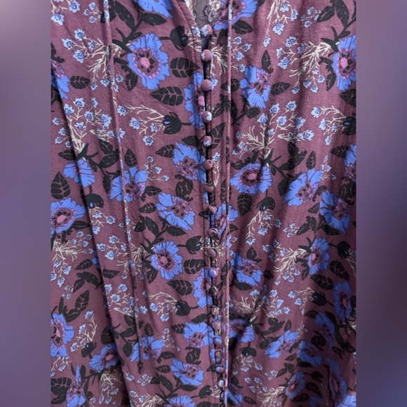 Free People Magic Mystery Tunic Plum Shirt Size XS - Picture 6 of 10